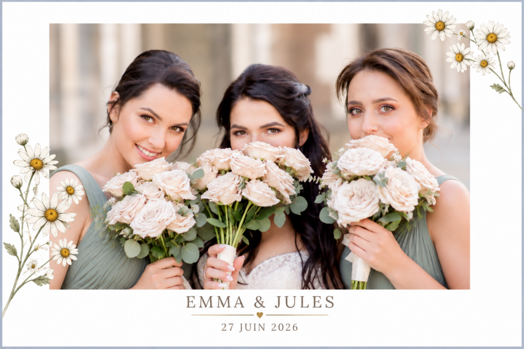 Exemple de cadre photo personnalisé pour mariage – photobooth Fetafot