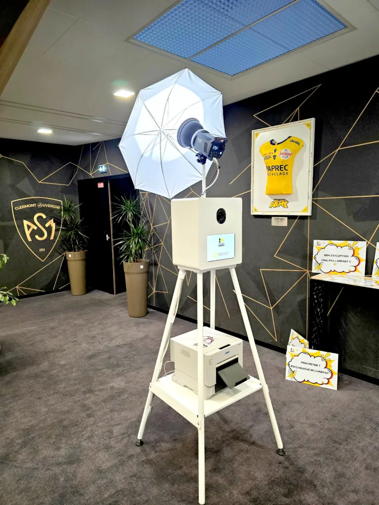 Photobooth Fetafoto installé lors d’un événement professionnel en Auvergne